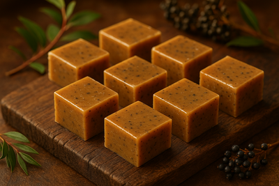 make the fudge a caramel with slight grey tinge